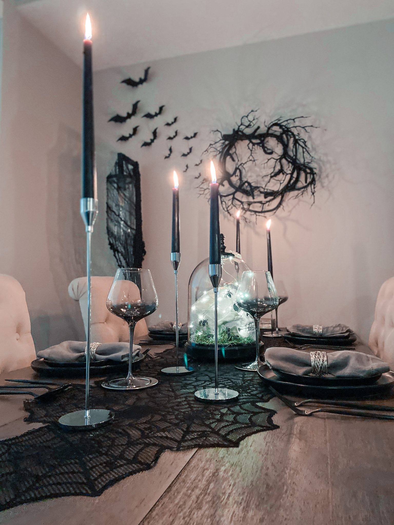 Elegantly Eerie Halloween Dining Table - IsabelxMarie